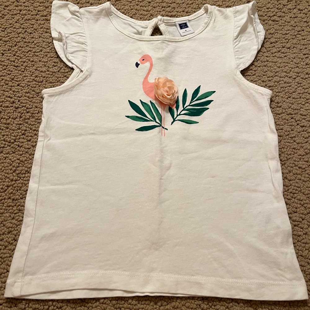 Janie and Jack only lightly worn flamingo shirt!